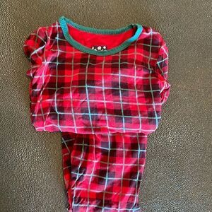 KicKee Pants Plaid Holiday Pajamas set size 2T